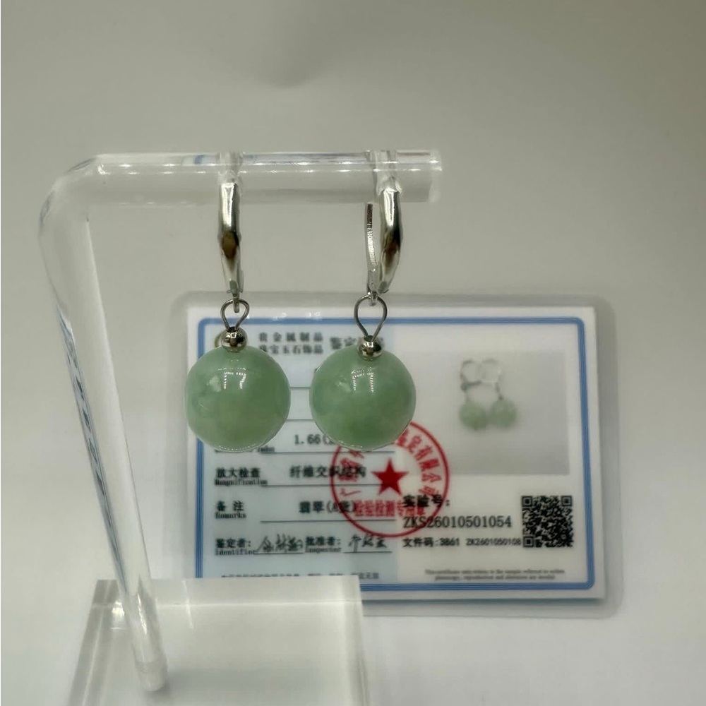 Authentic Jade earrings in S925 settings